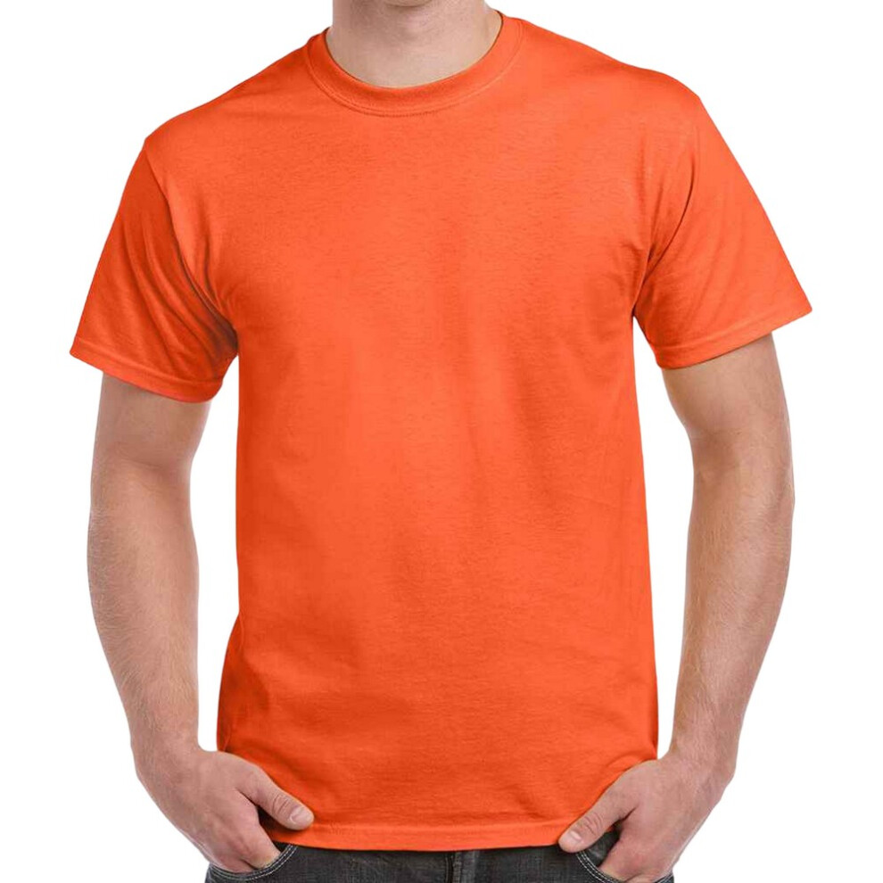 (3XL, Orange) Gildan Adults Unisex Heavy Cotton T Shirt