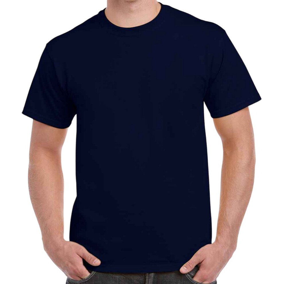 (XL, Navy) Gildan Adults Unisex Heavy Cotton T Shirt