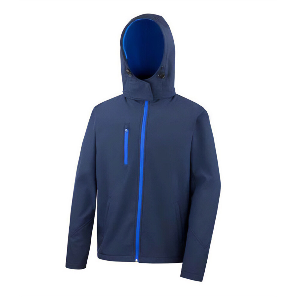 (L, Navy/Royal Blue) Result Core Mens Core TX Performance Soft Shell Jacket