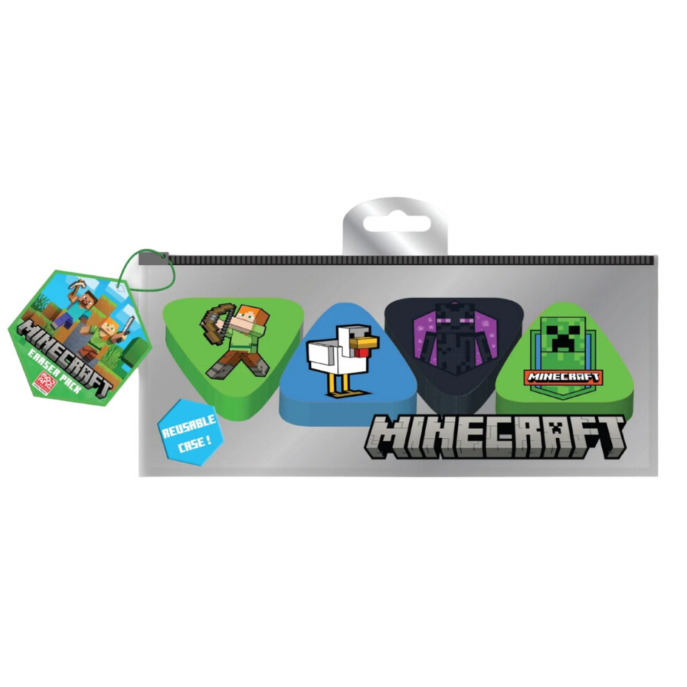 Minecraft Icon Erasers Set (Pack of 4)