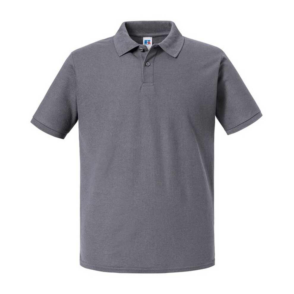 (XS, Convoy Grey) Russell Mens Authentic Eco Polo Shirt