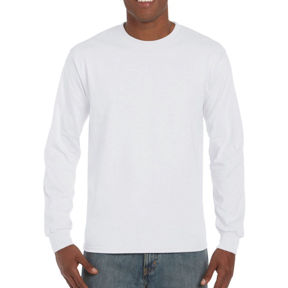 (4XL, White) Gildan Unisex Adult Hammer Long-Sleeved T-Shirt
