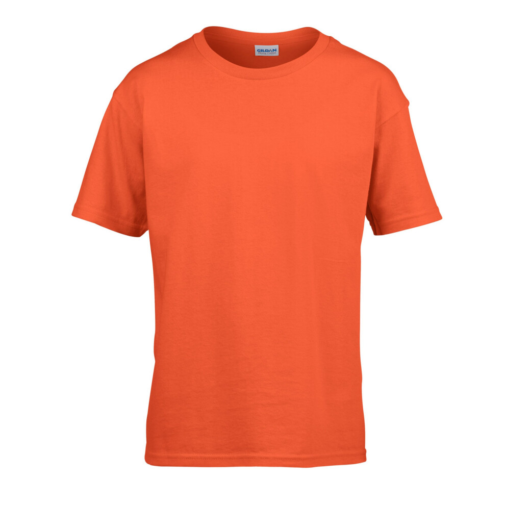 (3-4 Years, Orange) Gildan Childens/Kids SoftStyle Ringspun T-Shirt