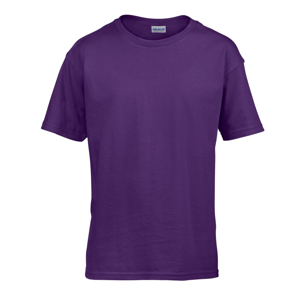 (12-13 Years, Purple) Gildan Childens/Kids SoftStyle Ringspun T-Shirt