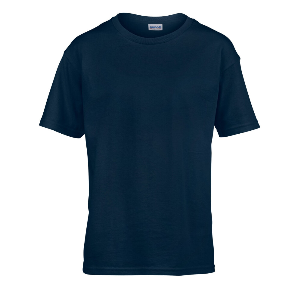 (9-11 Years, Navy) Gildan Childens/Kids SoftStyle Ringspun T-Shirt