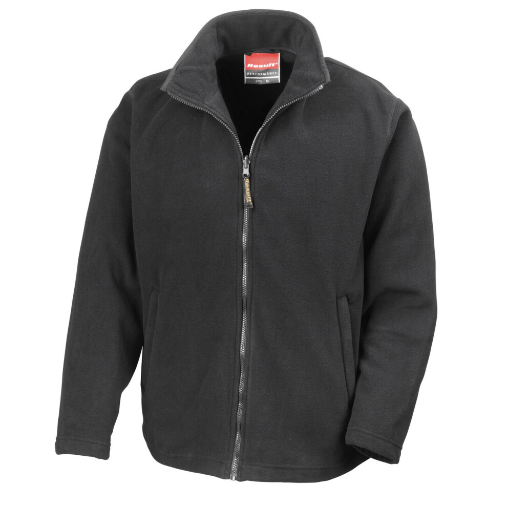 (S, Black) Result Mens Horizon Micro High Density Compact Fleece Jacket