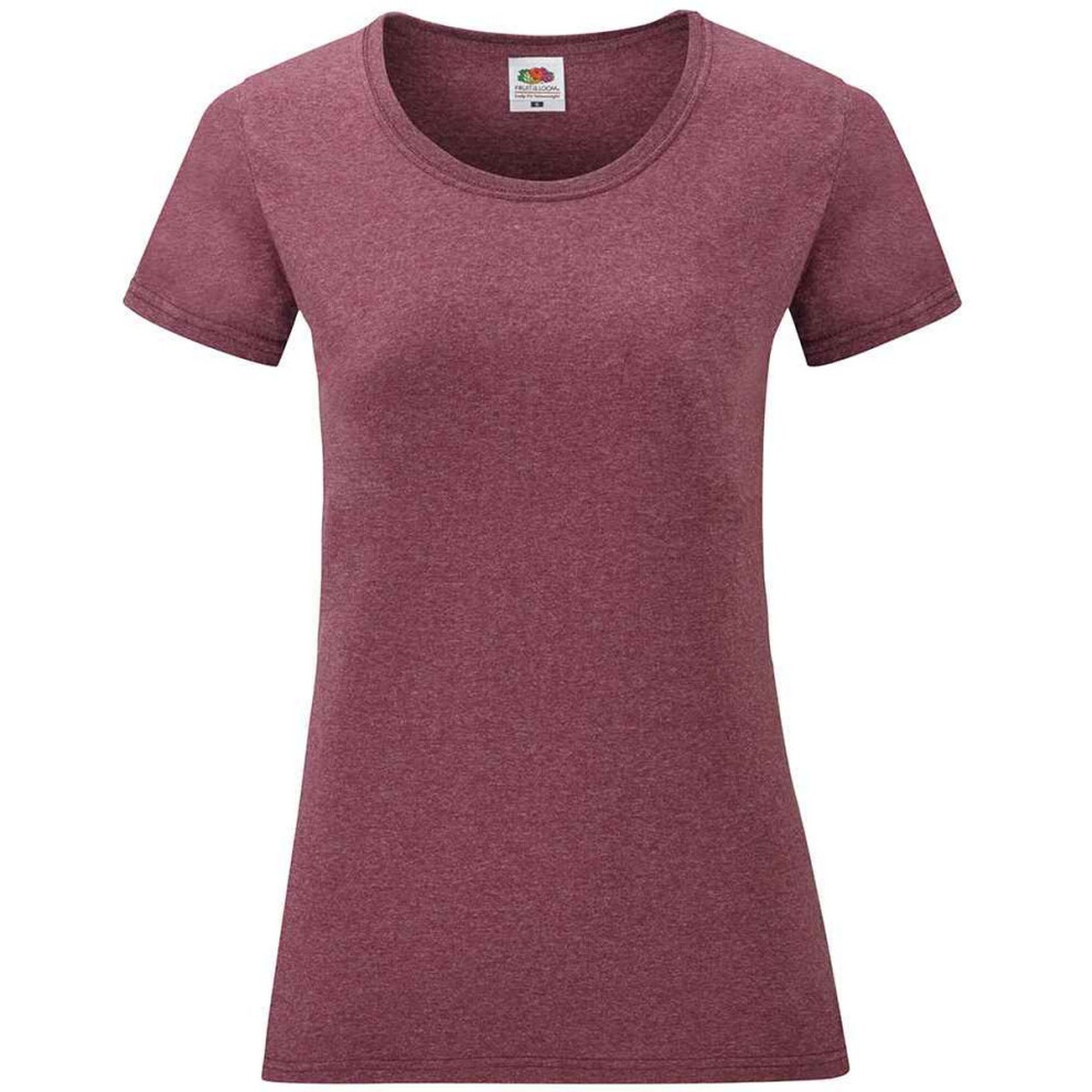 (M, Heather Burgundy) Fruit of the Loom Womens/Ladies Value T-Shirt