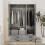 URBN Living (Oak & Ash Grey) 3 Door 4 Drawer Wardrobe Storage Shelf Hanging Bedroom Modern Furniture 7