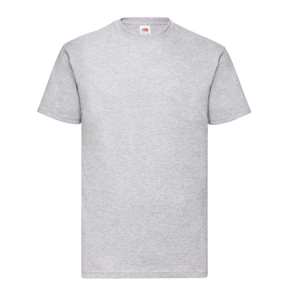 (4XL, Heather Grey) Fruit Of The Loom Mens Valueweight Heather T-Shirt