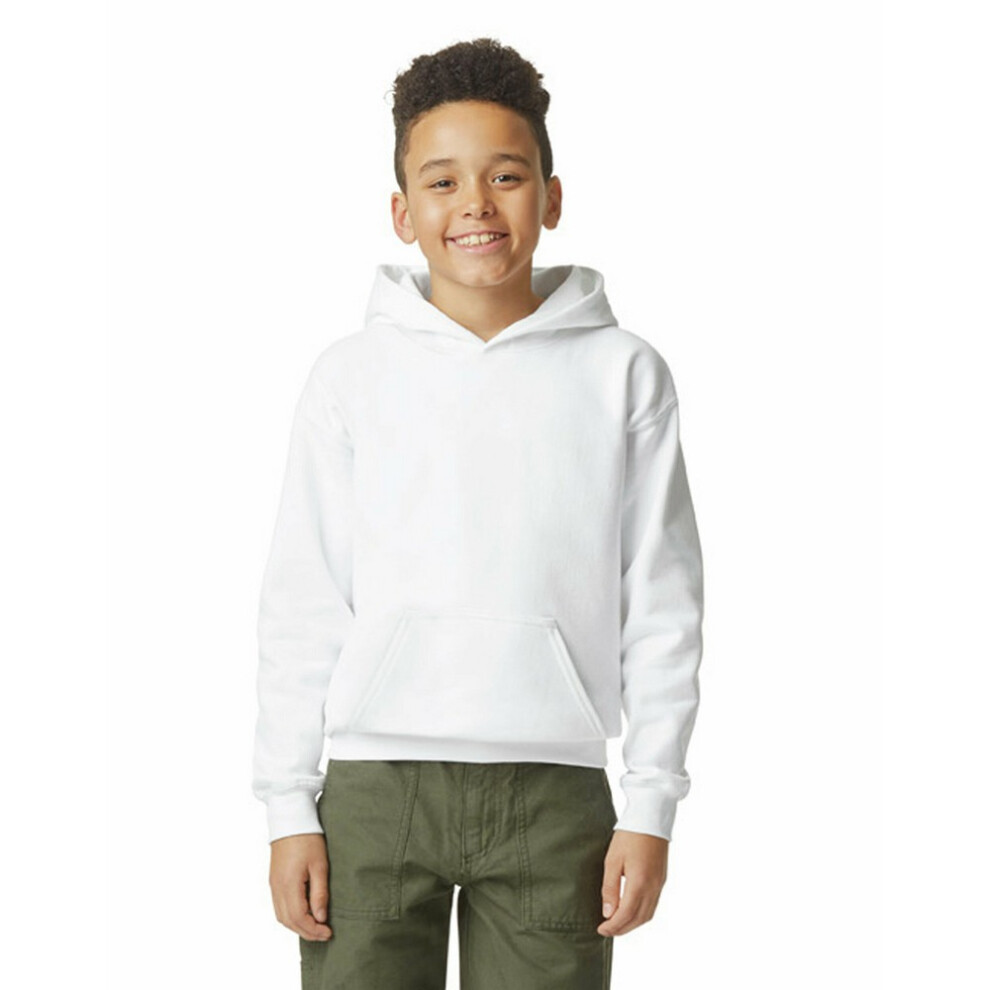 (L, White) Gildan Childrens/Kids Soft Midweight Hoodie
