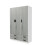 URBN Living (White & Ash Grey) 3 Door 4 Drawer Wardrobe Storage Shelf Hanging Bedroom Modern Furniture 5