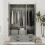 URBN Living (White & Ash Grey) 3 Door 4 Drawer Wardrobe Storage Shelf Hanging Bedroom Modern Furniture 7