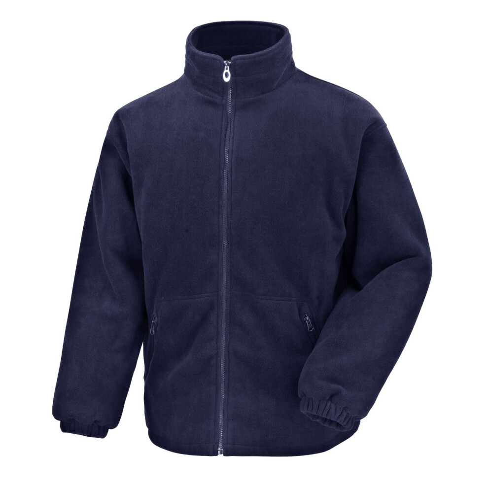 (3XL, Navy) Result Core Mens Quilted Polartherm Winter Fleece Jacket