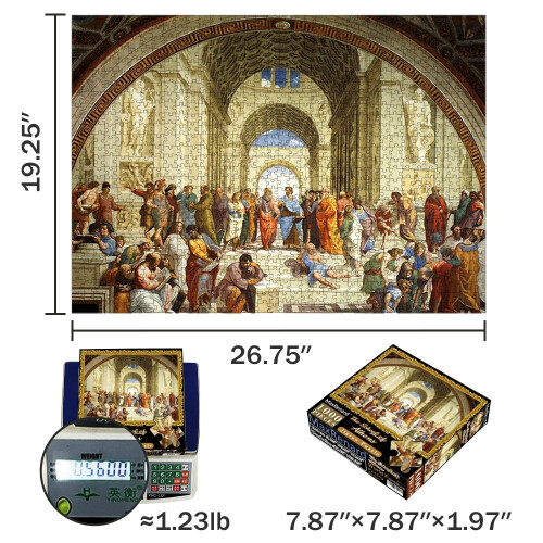 Puzzle 1000 pièces - L'école d'Athènes Raphaël Jouet 1
