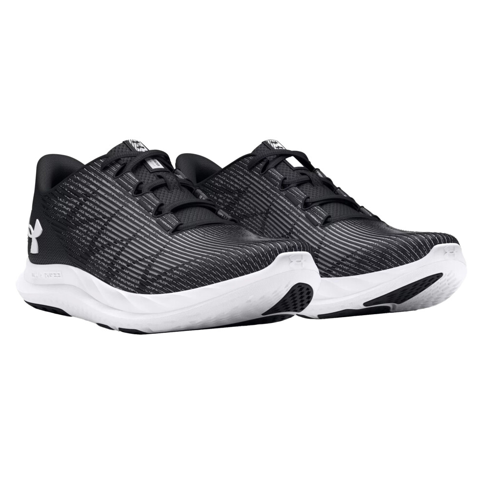 (9 UK, Black/White) Under Armour Mens Charged Speed Swift Trainers