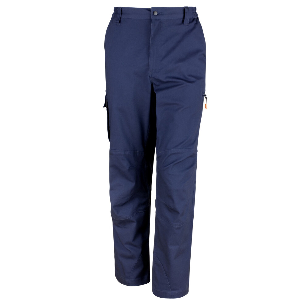 (M L, Navy) WORK-GUARD by Result Unisex Adult Sabre Stretch Work Trousers