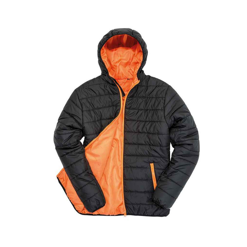 (M, Black/Orange) Result Core Mens Soft Padded Jacket