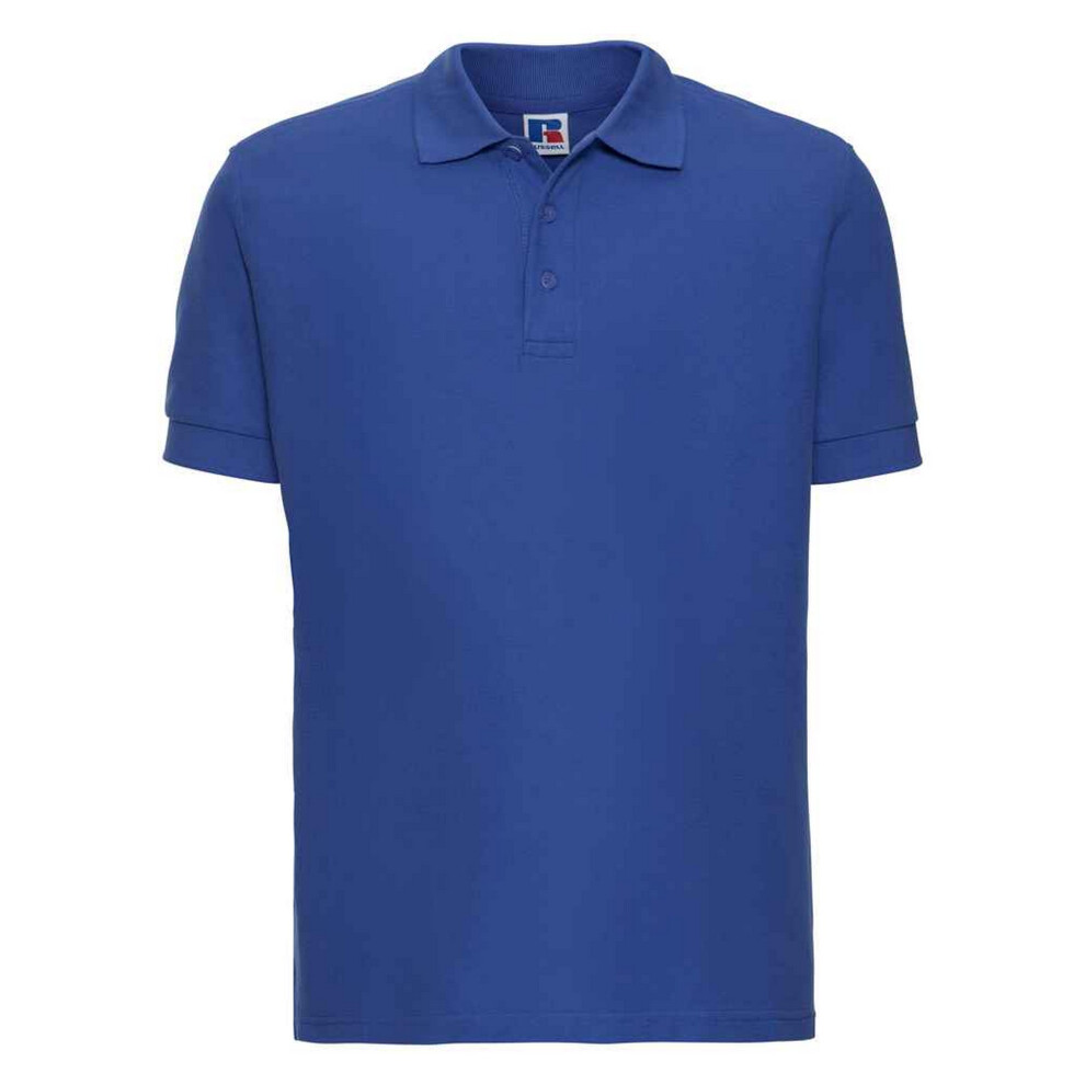 (XL, Bright Royal Blue) Russell Mens Ultimate Cotton Pique Polo Shirt