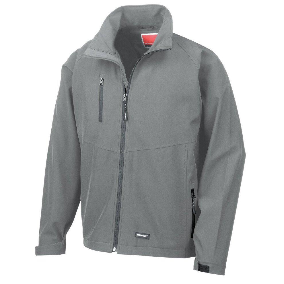 (L, Silver Grey) Result Unisex Adult Soft Shell Jacket