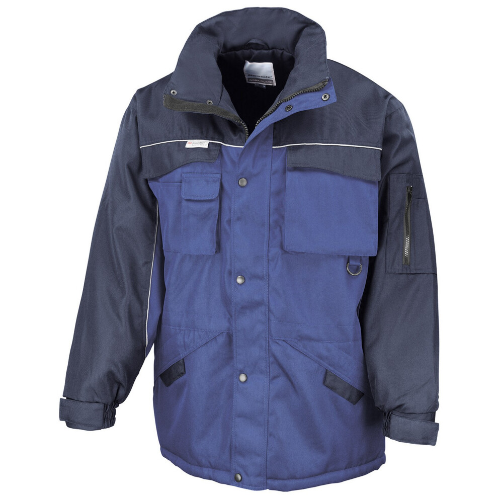 (M, Royal Blue/Navy) WORK-GUARD By Result Mens Heavy Duty Water Repellent Work Jacket