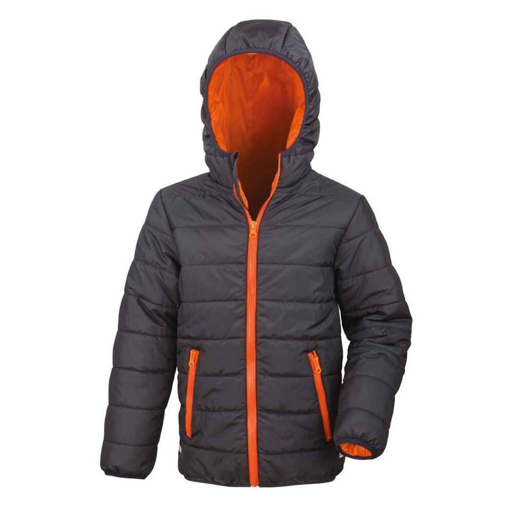 (13-14 Years, Black/Orange) Result Core Childrens/Kids Soft Padded Jacket