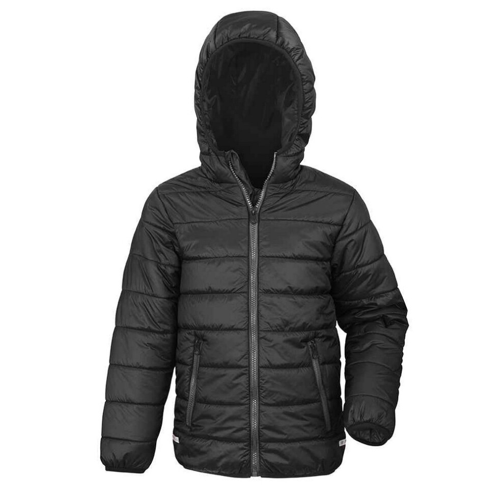 (13-14 Years, Black/Black) Result Core Childrens/Kids Soft Padded Jacket