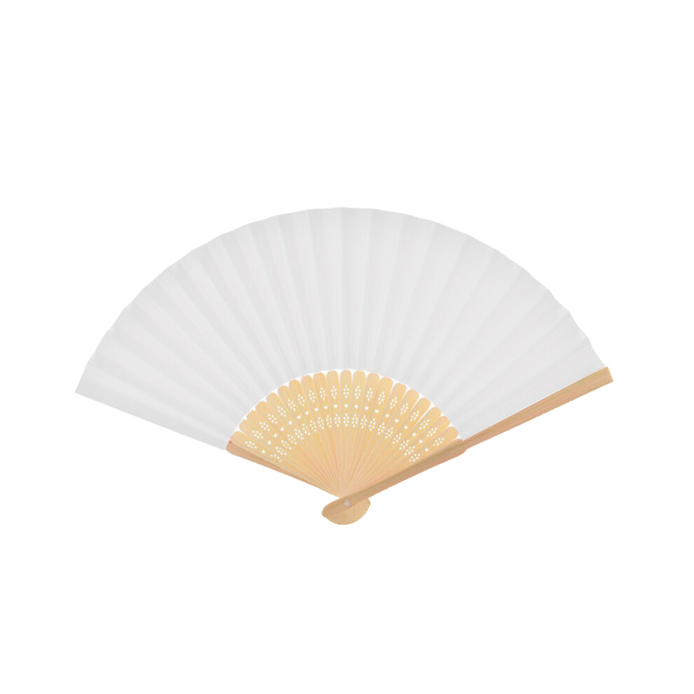 Pack of 3 Coloured Paper Fans - White