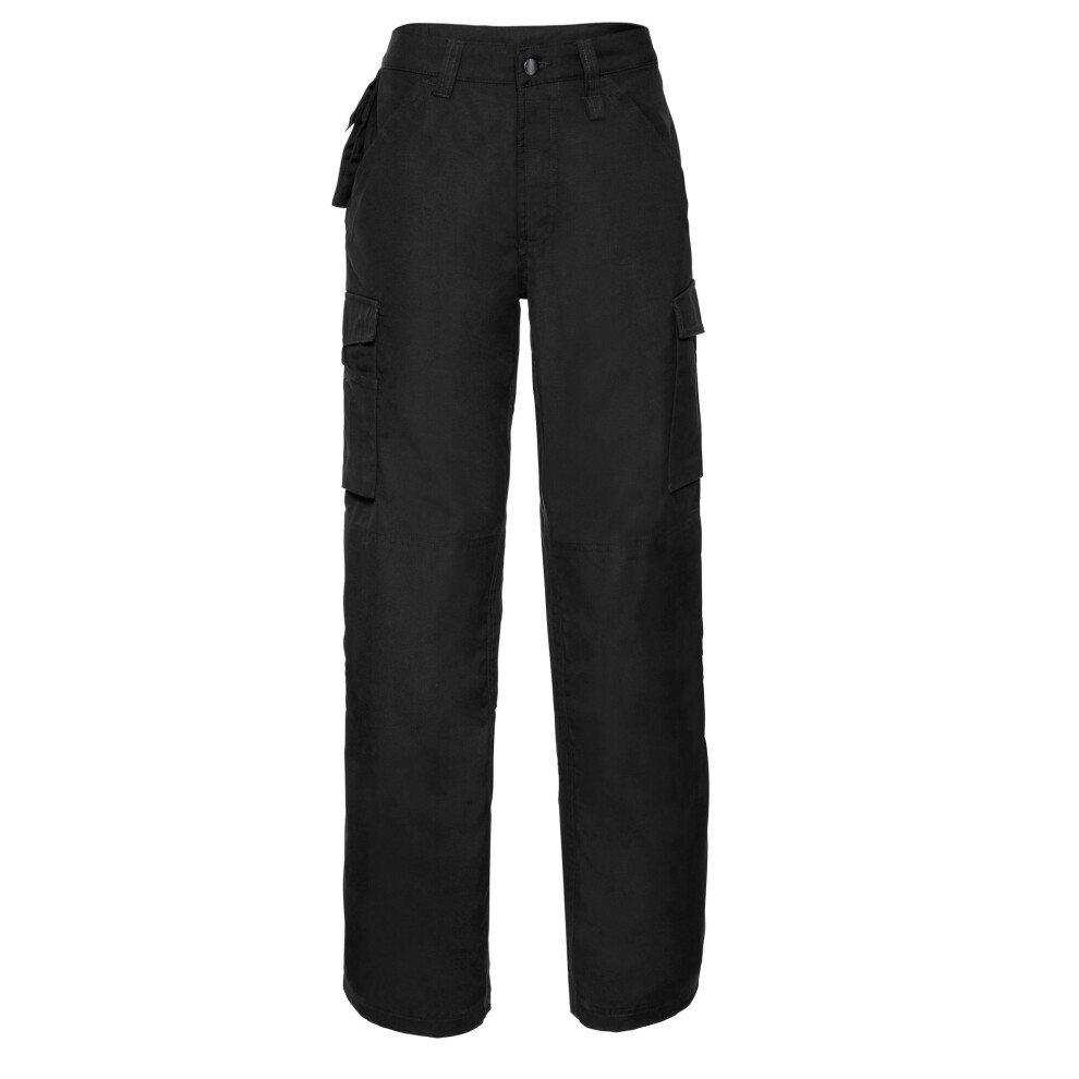 (38S, Black) Russell Mens Heavy Duty Work Trousers