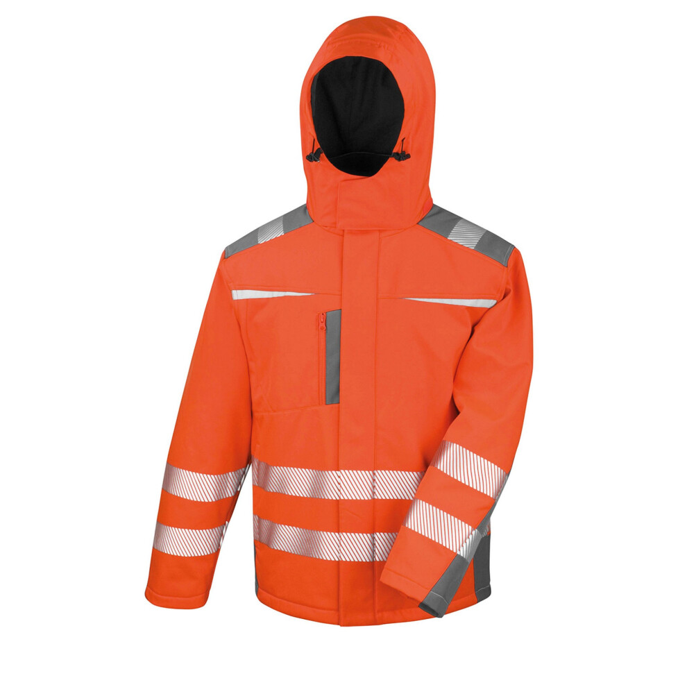 (3XL, Fluorescent Orange) SAFE-GUARD by Result Unisex Adult Dynamic Softshell Coat