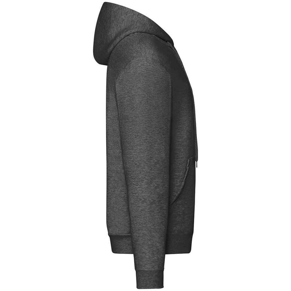 (S, Dark Heather) Fruit Of The Loom Mens Hooded Sweatshirt