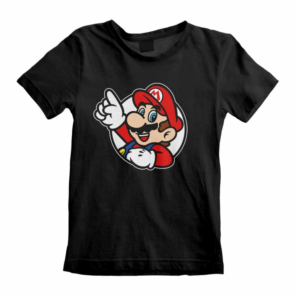 (5-6 Years, Black) Super Mario Childrens/Kids Its A Me Mario T-Shirt