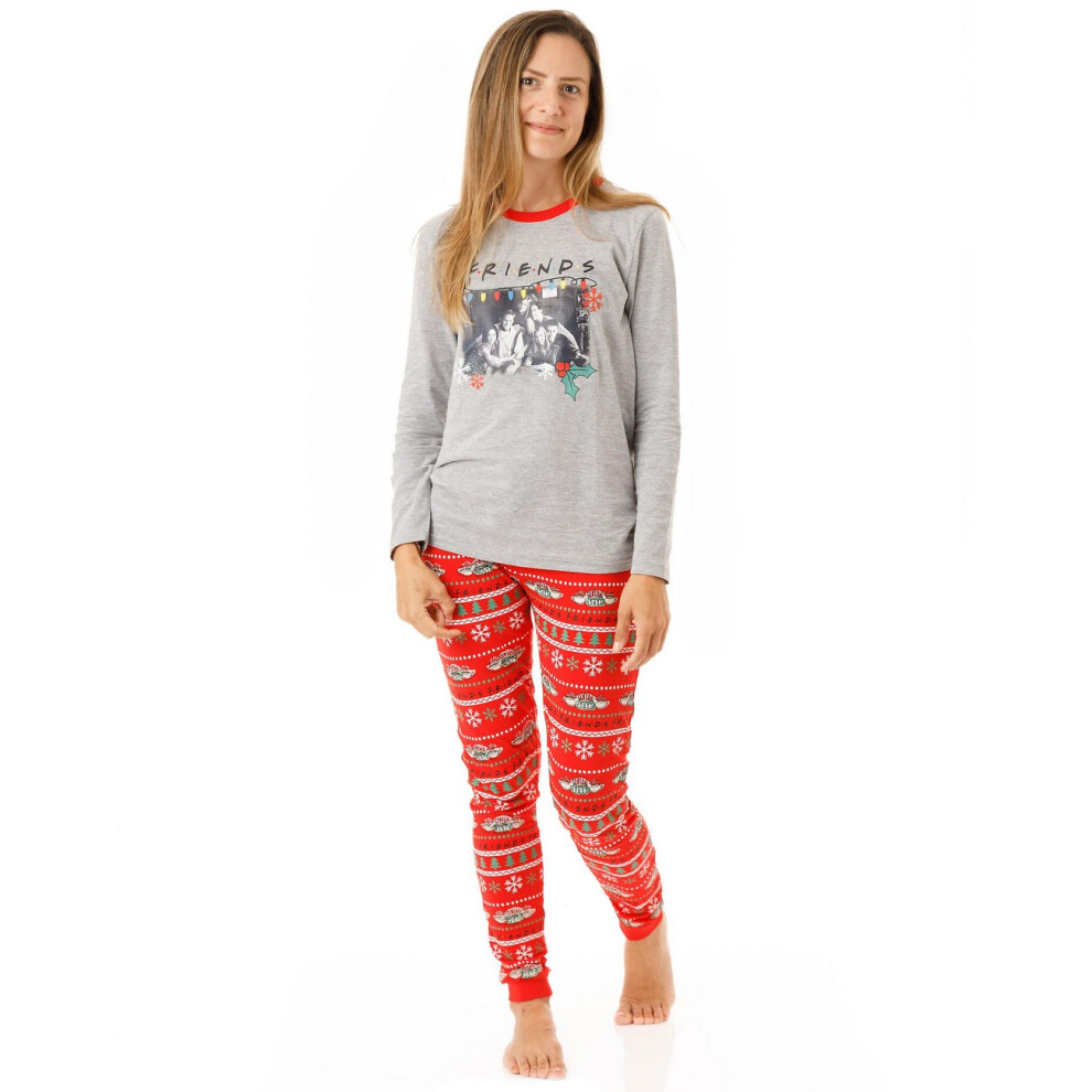 (XL, Red) Friends Womens/Ladies Christmas Long Pyjama Set