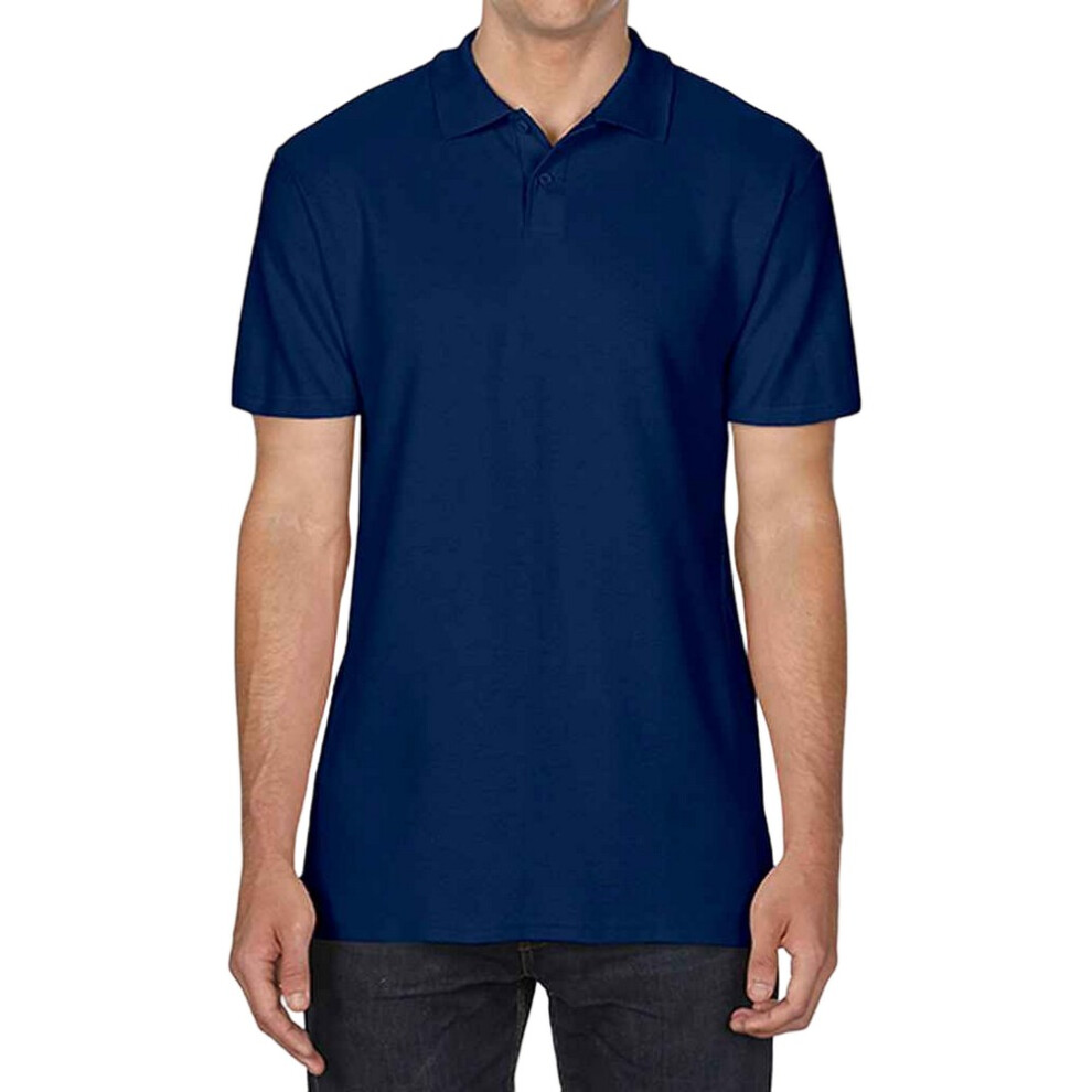 (3XL, Navy) Gildan Unisex Adult Softstyle Polo Shirt