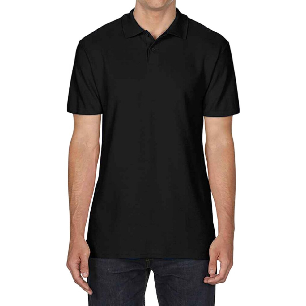 (3XL, Black) Gildan Unisex Adult Softstyle Polo Shirt