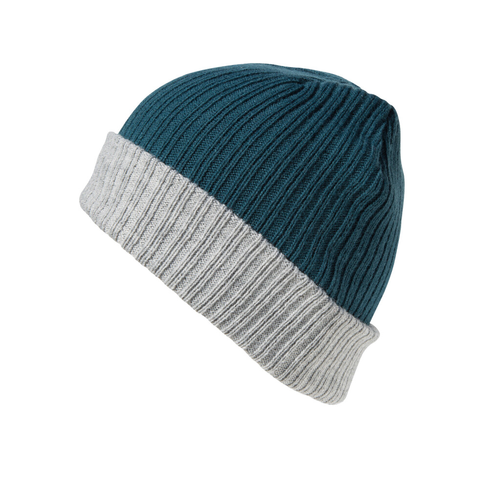 (One Size, Teal/Grey) Result Winter Essentials Unisex Adult Double Layered Beanie