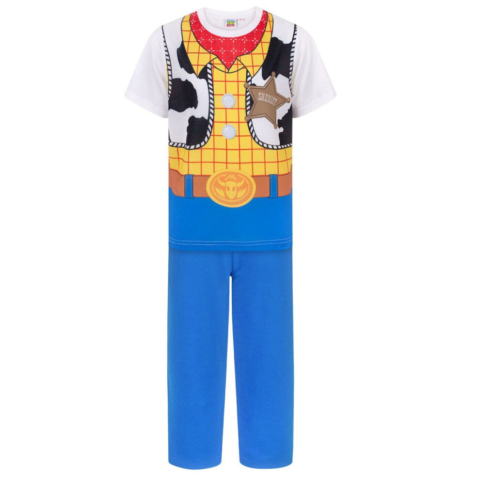 (13-14 Years, Multicoloured) Toy Story Boys Woody Long Pyjama Set