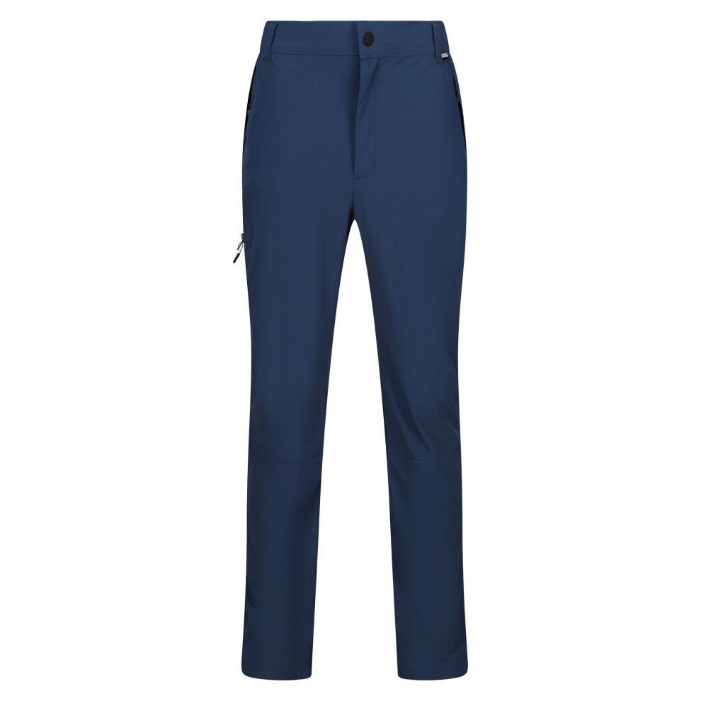 (33R, Moonlight Denim) Regatta Mens Travel Light Packaway Trousers