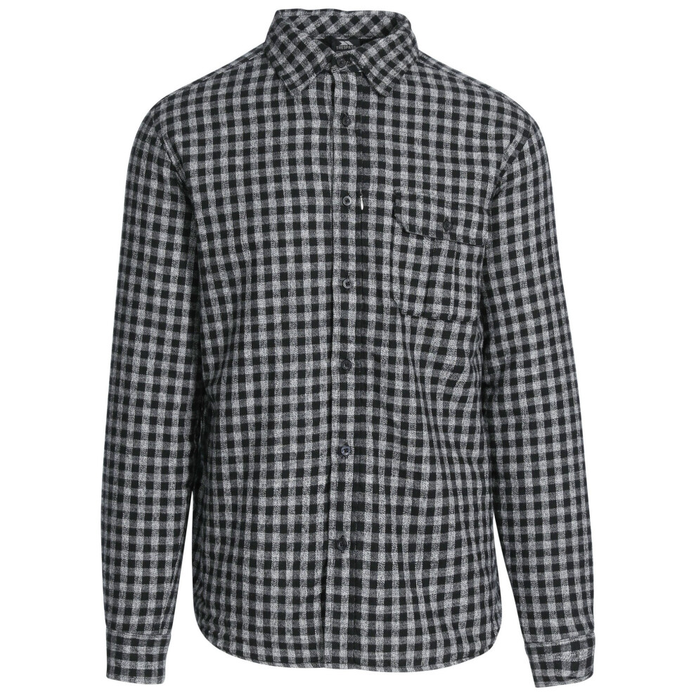 (L, Black) Trespass Mens Sheedacallee Checked Cotton Shirt