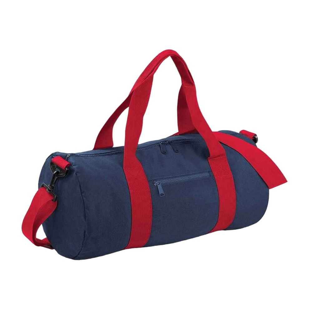 (One Size, French Navy/Classic Red) Bagbase Original 20L Duffle Bag-image-OPC-PF5YGH9-NEW