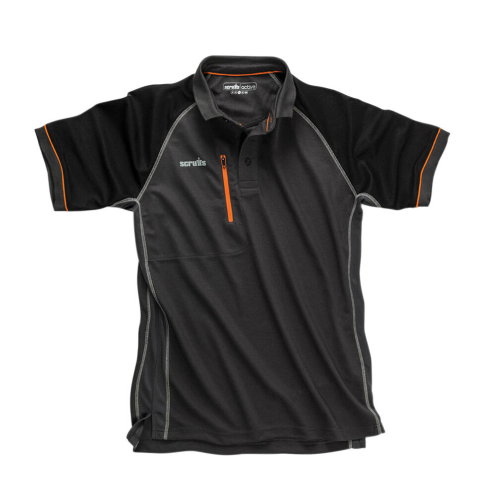 (M, Graphite) Scruffs Mens Trade Active Polo Shirt