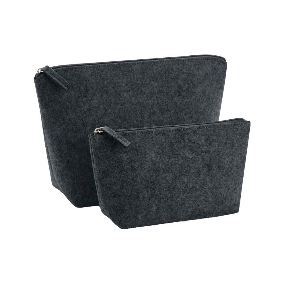 (19cm x 9cm x 18cm, Charcoal Melange) Bagbase Felt Accessory Bag