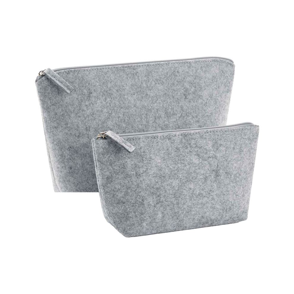 (19cm x 9cm x 18cm, Grey Melange) Bagbase Felt Accessory Bag