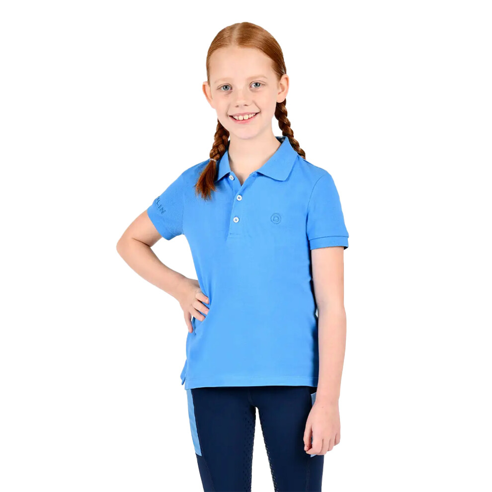 (14 Years, Coastal Blue) Dublin Childrens/Kids Darcy Short-Sleeved Polo Shirt