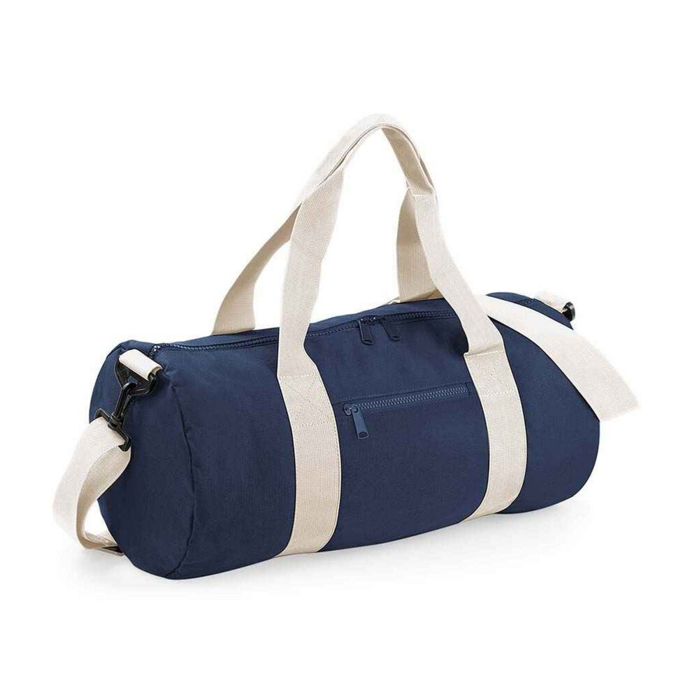 (One Size, French Navy/Off White) Bagbase Original Duffle Bag