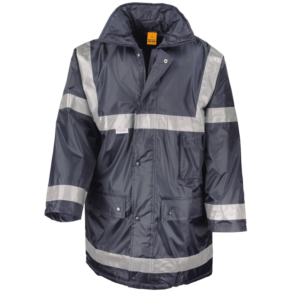 (L, Navy) WORK-GUARD by Result Unisex Adult Management Coat