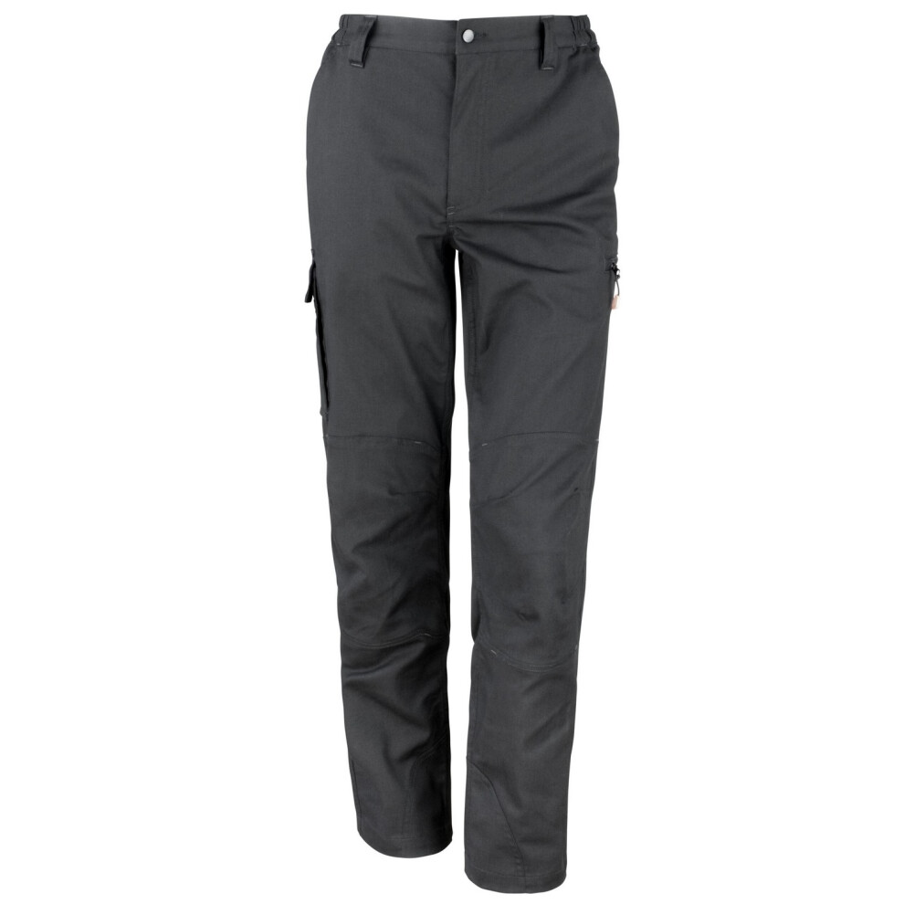 (5XL R, Black) WORK-GUARD by Result Mens Sabre Stretch Trousers