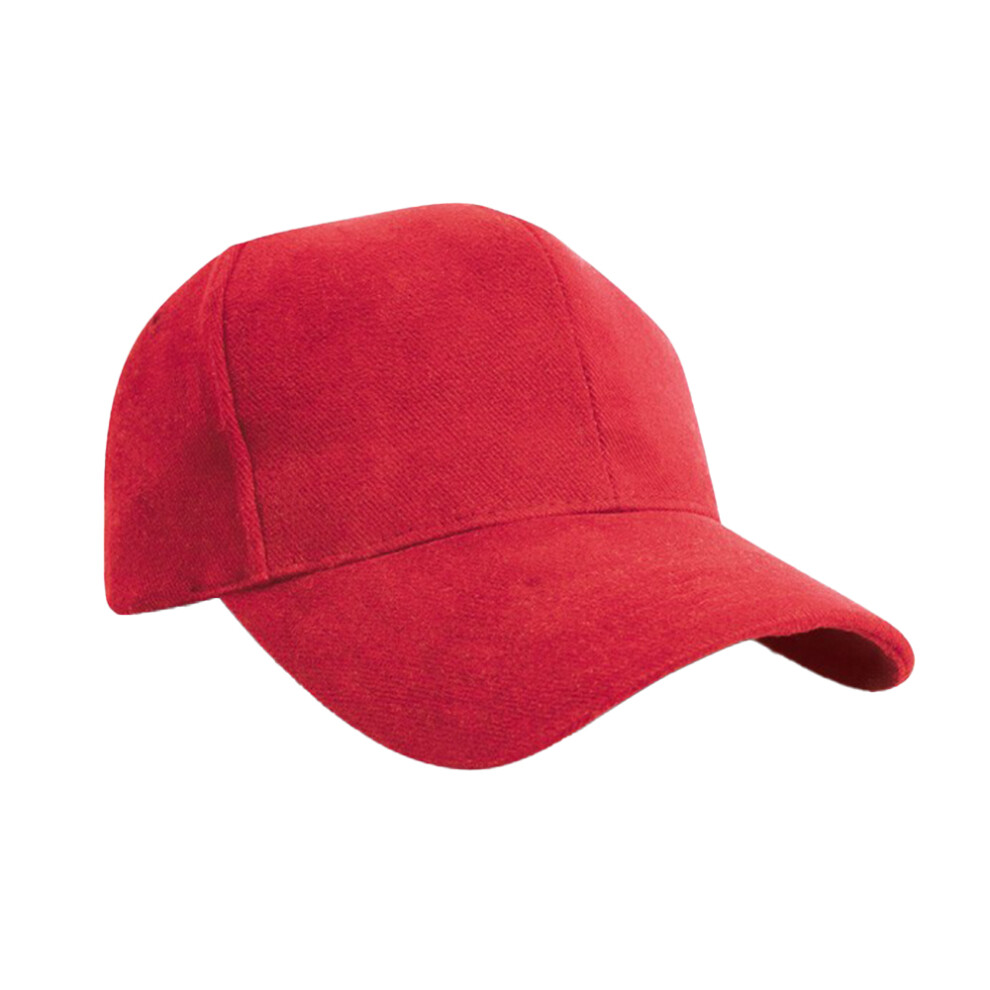 (One Size, Red) Result Headwear Pro Style Heavy Cotton Baseball Cap