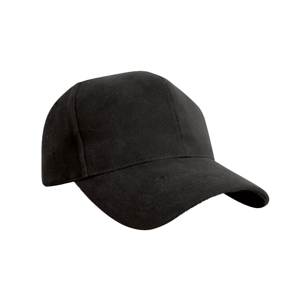 (One Size, Black) Result Headwear Pro Style Heavy Cotton Baseball Cap