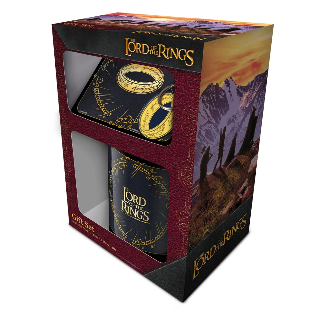 Lord Of The Rings Mug Coaster And Keychain Set