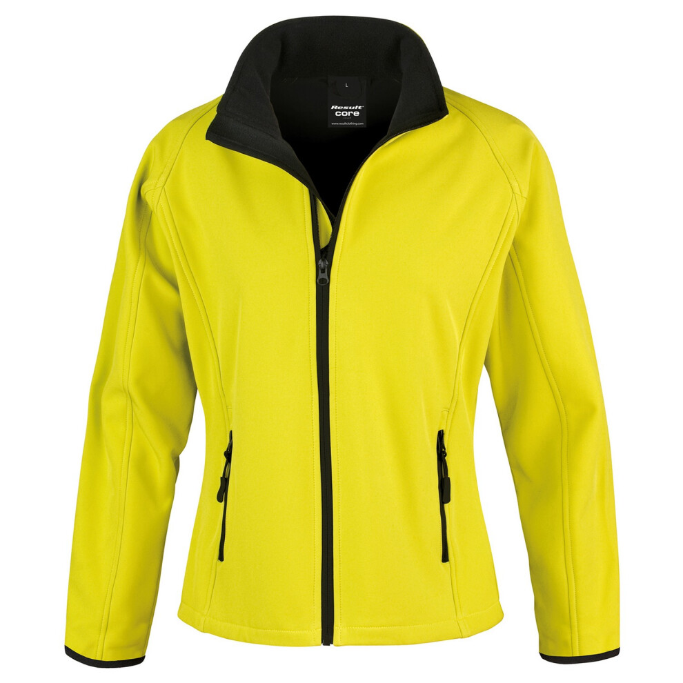 (XS, Yellow/Black) Result Core Womens/Ladies Soft Shell Jacket